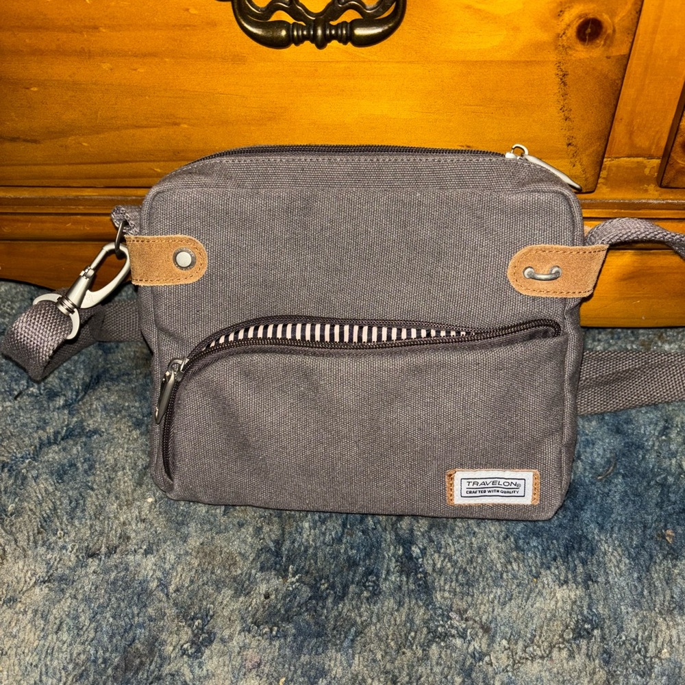 Travelon Charcoal Messenger Bag